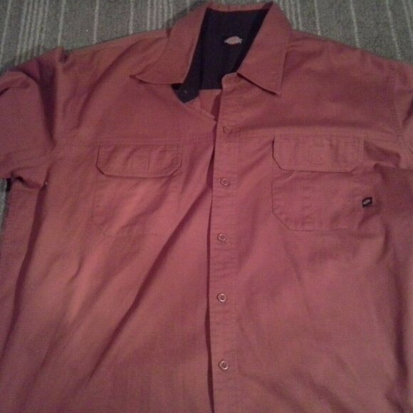 Mens Dickies XXL Button Up Dress Shirt short sleeve - Picture 5 of 6